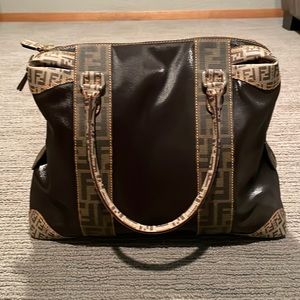 Vintage Fendi mixed media bag